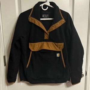 Carhartt Black and Tan Fleece Pullover